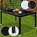 Produktbild MIADOMODO Polyrattan Gartentisch mit Glasplatte | 130x90x74 cm, in Schwarz, mit Milchweiß oder Schwarz Glastischplatte | Beistelltisch, Terrassentisch, Balkontisch, Gartenmöbel
