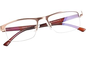 FONHCOO Halbrand Lesebrille Herren Halbbrille Damen Lesehilfe für Senioren Sehhilfe mit Blaulichtfilter Halbrandbrille