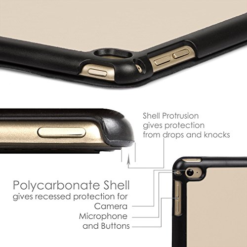 Forefront Cases® Neue Leder Hülle / Tasche / Case / Cover für Apple iPad Air 2 / 2nd Generation (Oktober 2014) – Rundum-Geräteschutz und intelligente Auto-Sleep-Wake-Funktion mit 3-JAHRES-GARANTIE VON FOREFRONT CASES - 7