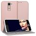 Produktbild mtb more energy® Schutz-Tasche Bookstyle für LG K8 (K350N, 5.0'') | rose-gold | Kunstleder | Cover Hülle Case