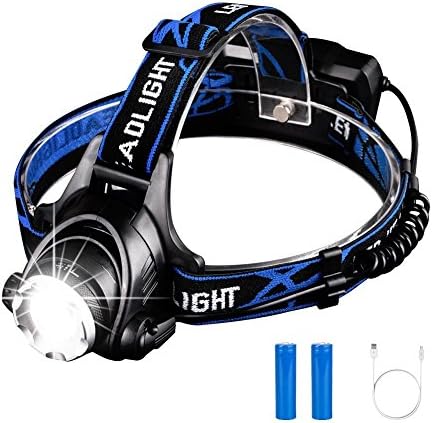 LED Stirnlampe, Arrinew USB Wiederaufladbare LED Kopflampe, 4 Modes Headlight,15000 Lumens Helmet Light for Camping, Running, Hiking,Fishing,Reading