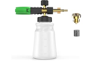 OHAYORI Snow Foam Lance Bottle for Bosch Aquatak 110/120/125 Black &Decker/Norse/Neo,1L Foam Cannon Sprayer Soap Dispenser with 1*Foam Maker and 1 * 1.25mm Orifice
