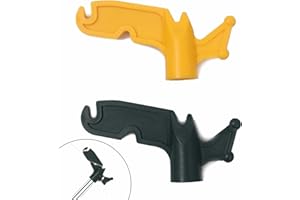 TONGASS (2-Pack) Multi-Purpose Plastic Utility Hook Attachment for Poles- Screw-On Hook 3/4" Inner Diameter Fits Threaded Poles Extension Poles & Broom Handles, Bird Feeder Pole Hanger Tool