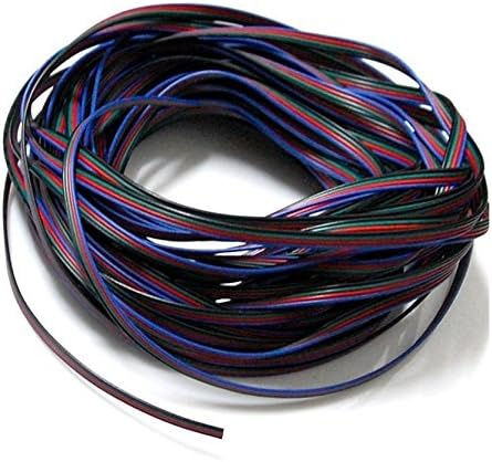 Bsod 10m/lot 4 pin Extension electrical cable wire Tinned Copper Stranded 4 Conductor for RGB led light strip and modules etc (RGB)