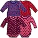 Pippi Baby Girls Body AO Printed 4 Pack Long Sleeve T-Shirt, Pink, 80 cm