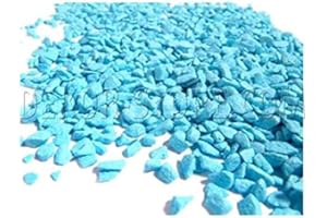 GHISI WALTER 1KG BUSTA sassi , 3-6 MM MILLIMETRI PER COMPOSIZIONI FLOREALI HOBBY FAI DA TE COLORE AZZURRO