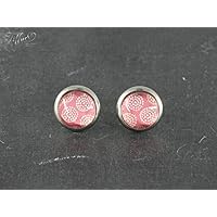 Ohrstecker Edelstahl Cabochon Kreise Punkte 8 mm