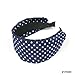 Price comparison product image Wide Alice Band with Classic Polka Dot Pattern, Dark Blue/White