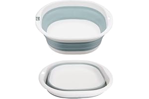 ZatRuiZE Collapsible Washing Up Bowl,Square Folding Wash Basin 4L,Portable Silicone Foldable Sink,Space Saving Washbasin for Camping, Travel, Kitchen,Outdoor Use