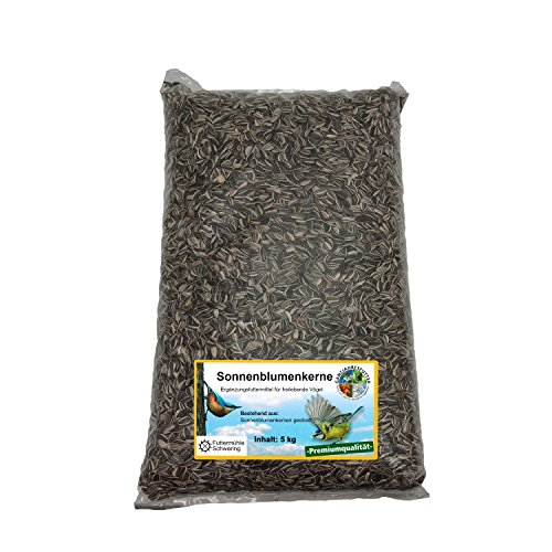 Wildvogel Sonnenblumenkerne , gestreift, im praktischen 5 kg Beutel
