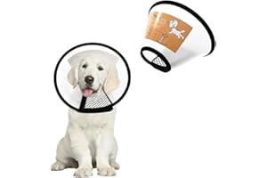 ZEPIQOR 1 Cône Collerette en Plastique Protecteur de Cou Réglable pour Chat Collier Chien Cône Convient aux Petits 5 kg Chats 4 kg Chiots