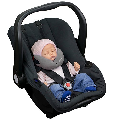 SANDINI SleepFix® Baby – Baby Schlafkissen/ Nackenkissen mit Stützfunktion – VIELE FARBEN – Baby Erstausstattung: Kindersitz-Zubehör für Auto/ Fahrrad/ Reise – Verhindert das Abkippen/ Nach vorne fallen des Kopfes im Schlaf – Designed in Germany/ Made in EU - 2