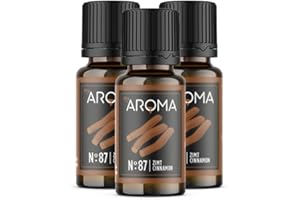 ‎MY AROMA myAROMA flavour drops – Zimt 3x10ml, flavour drops zuckerfrei, kalorienfrei & vegan, natürliches Lebensmittelaroma ohne künstliche Farbstoffe für Backen, Essen und Trinken, Nr. 87