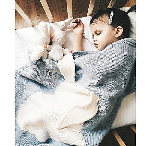 Covermason Babydecke Kinder Hase Strickdecke Spielen Decke Für 0-6 Alter Baby, 73 * 105cm - 4