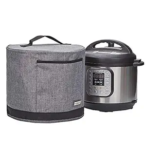 HOMEST Dust Cover with Pocket Compatible with Instant Pot 6 Quart, These Pressure Cooker Cover Have Wipe Clean Liner for Easy Cleaning, 3 Cover Sizes, Grey (Patent Design)