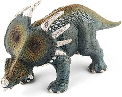 Amazemarket Boys Girls Vibrant Exquisite Decor Models Combat Dinosaur Styracosaurus Figures Toy Safety Puzzle Jumbo Realistic Simulation Collection Learning Gift (blue)