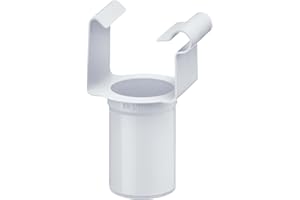 INEFA Ugello di uscita, a forma di scatola in plastica, prese sospese, accessori per grondaie, scarico a tetto DN 50 / NW 68 bianco
