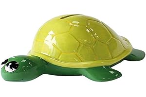 Crockery Critters Money Box from Deluxebase – Sea Turtle Piggy Bank. Cute Animal Shaped Coin Holder, Cash Jar and Money Box for Kids and Adults. Fun Money Saving Box, Novelty Gift & Home Decor.