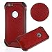 Produktbild 3 in 1 Rot Glitzer Schutzhülle für iPhone 6S,Anti-Kratzer Stoßfest Hart Hülle für iPhone 6,Moiky Luxus Ultra Dünn 360 Grad Diamant Strass Full Body Schwer Pflicht Stoßdämpfend PC Abdeckung Telefonkasten Handytasche + 1 x Frei Displayschutzfolie