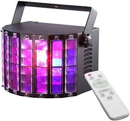 Aceple DJ Lighting, LED Disco Lights with 9 Colors Effect Dance Lighting by Remote Control and DMX512 for Party KTV Club DJ Wedding Events (Mobile Kit, Metal Casing)