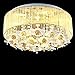 Produktbild 3W * 8 LED Rund Deckenleuchte Modern Creative Tuch Crystal Glas Lampenschirm Elegante Gelb Eisen Deckenlampe Wohnzimmer Esszimmer Schlafzimmer Studie Deckenleuchte Weißes Licht 5000K Ø45cm