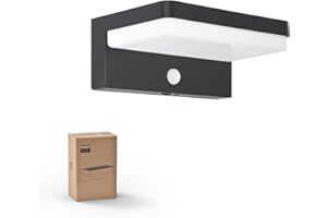 Philips Lampe Solaire Extérieur avec Détecteur de Mouvement, 3 Modes d'Éclairage, 5000K IP54 Étanche, Lumière LED Solaire pour Garage, Cour, Porche