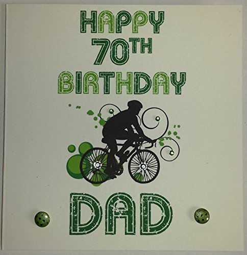 Happy Birthday Card Dad 70th Birthday Bike Card Handmade Card Buy Online In Botswana At Botswana Desertcart Com Productid 59598680