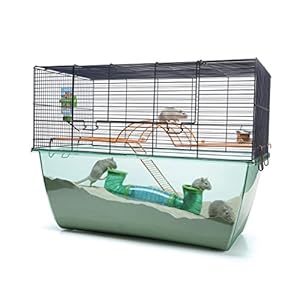 Savic Habitat XL – Jaula para cobayas (70 x 37 x 52 cm), Color Azul Marino