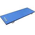 Dripex Folding Gymnastics Exercise Mat - 6FT/8FT Home Gym Mats with Carry Strap 5cm(2’’) Thick Foam Nonslip Soft PU Leather for Yoga/Tumbling/Camping/Pilates/Martial Arts Training/Floor Workout