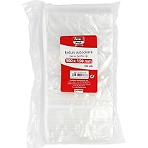 Sacchetti Trasparenti Con Zip 100 Pezzi 230x320 Mm, Polietilene