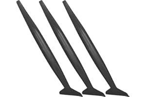 MOMOTOU Micro-Rakel Set 3-teiliges Fahrzeugaufkleber-Vinylverpackungswerkzeug mit unterschiedlicher Härte Flexibler, konturierter Schaber zum Füllen von Nähten (3pcs Black)