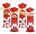 Produktbild 4 Stück Weihnachten Weinflasche Cover Taschen mit Kordelzug, Weihnachten Wein Taschen Geschenk Flasche Taschen für Weihnachtsfeier Dekorationen Hotelbar Küchentisch Dekor
