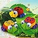 Fajiabao Lovely Baby Toddler 4pcs Clockwork Colorful Wind Up Insects Elephant Walking Caterpillar Developmental Activity Running Animals Toys Xmas Gift Present for Early Education
