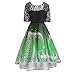 Produktbild OverDose Damen Frohe Weihnachten Mode Stil Frauen Vintage Weihnachtsmann Print Spitze Abend Party Karneval Elegante Kleid Rock GeschenkeF-Grün EU-40/CN-2XL 