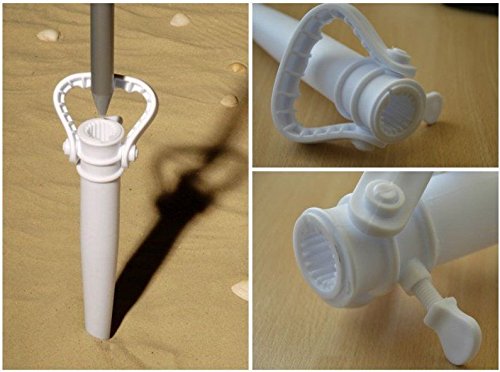 Preisvergleich Produktbild Schirmständer Ø22-35mm weiss Sonnenschirmhalter Bodenhülse Sonnenschirm