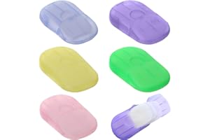 JEYORZY 5 pcs Hojas de Jabón, Papel de Jabón, Jabon Papel Mini PortáTiles, Hojas de Jabón de Papel Desechables, Mini Jabón de Papel portátil para Viajes Camping Lavado de Manos Actividades Al Air