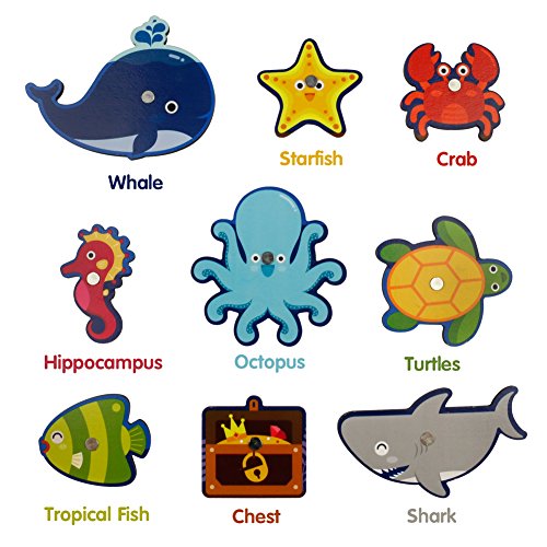 Wooden Magnetic Fishing Game Set Jigsaw Puzzles Board Ocean Fish Toy for Kids Children Age 3+ reviews Wooden Magnetic Fishing Game Set Jigsaw Puzzles Board Ocean Fish Toy for Kids Children Age 3+