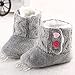 DDLBiz Baby Soft Sole Crib Warm Button Flats Cotton Boot Prewalker Shoes (12)