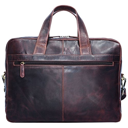 STILORD  Lias  Umh  ngetasche Leder Herren Vintage 15 6 Zoll Laptoptasche gro   Arbeit B  ro Uni Antik Leder   Farbe kara - braun