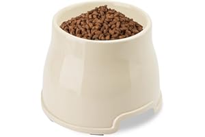 TOWEAR Gamelle surélevée pour Chien à Longues Oreilles - Nourriture et Eau - Antidérapante - Pour Chiens de Petite, Moyenne et Grande Taille (L, Blanc)