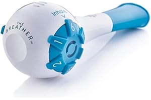 BODYA Appareil de suppression des muscles respiratoires - Appareil de suppression du mucus - Portable - Exercice de respiration pulmonaire - Pour récupération pulmonaire (bleu)