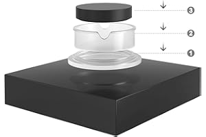 JOWHOL Plate-forme de lévitation magnétique rotative à 360 ° - Présentoir flottant pour décoration de la maison, bureau, magasin, cadeaux pour la famille, les amis, les partenaires commerciaux