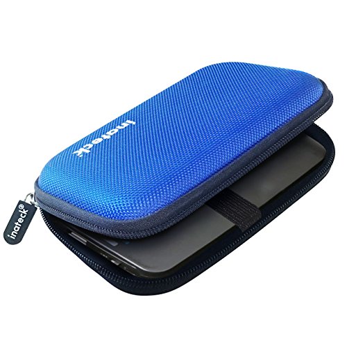 Inateck Universal Festplattentasche für 2,5 Zoll Festplatten und SSD/HDD, Hard Case erschütterungsfeste Schutzbox [Maße: 17cm x 11,5cm x 3cm, Farbe: Blau] - 2