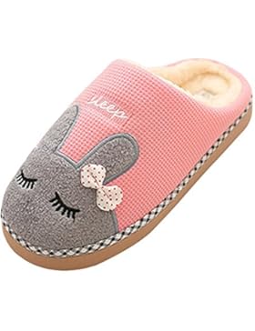 Herren Damen Winter Warm Hausschuhe Pantoffeln-TAIYCYXGAN Herren Damen Cartoon Kuschelige Slippers Winter Plüsch...