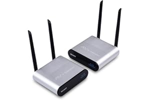 MEASY AU680 Transmetteur Audio numérique sans Fil - émetteur et récepteur 100m/330ft- Adaptateur pour système Home Cinéma HiFi Amplificateur,Couleur Argent (AU680(Audio Only))