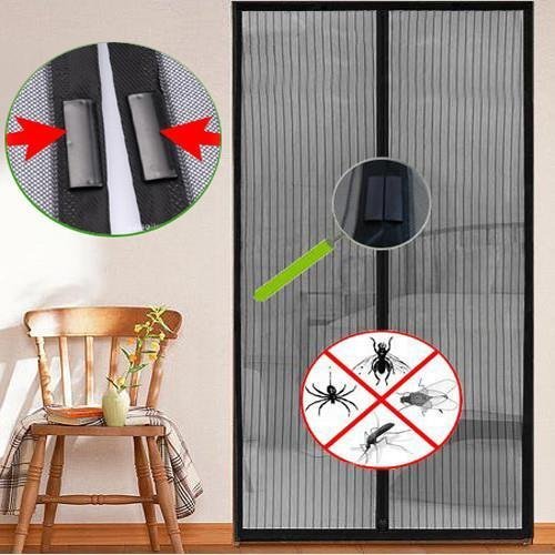 Yahee Insektenschutz Türvorhang mit 16 starken Magneten Moskitonetz Vorhang 210 cm x 100 cm