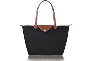 BOJLY Tote Bags for Women Stylish Waterproof Nylon Ladies Shoulder Bag Top Handle Handbag Folding Beach Travel Bag for Work,Shopping, School