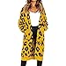 Produktbild Damen Strickjacke Winter Herbst War Gestrickt Poncho Langarm Asymmetrisch Warm Elegant Locker Oversive Kimono Cardigan Mantel Strickwaren Weihnachts Elk Print Langarm Strickjacke Felicove