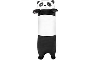 FakeFace Lange Süße Panda Plüschtier Katze Kissen Kuscheltier Schlafkissen Wurfkissen Super weiche Stofftier Spielzeug Sofakissen Seitenschläferkissen Zimmer Deko 70cm