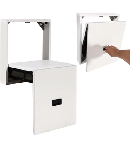 150 kg belastbare houten klapstoel aan de muur gemonteerde onzichtbare klapstoel, wandgemonteerde opvouwbare schoenkruk opvouwbare opvouwbare stoel (kleur: houtkleur